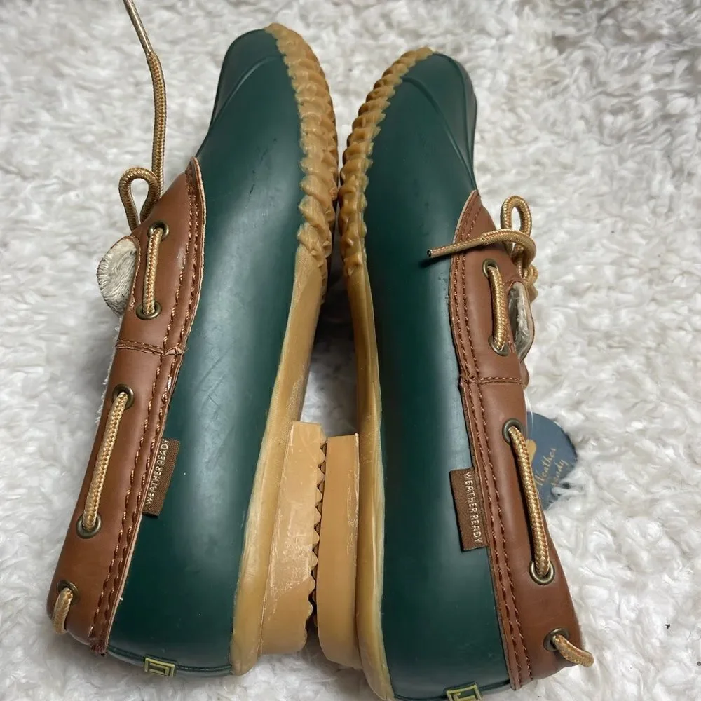 NWT Jambu JBU Gwen Vegan Duck Shoes faux fur lining size 10M